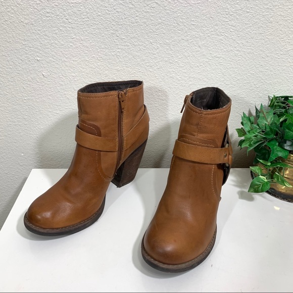 Kork-Ease Farah Leather Ankle Boot Heeled Camel - Picture 3 of 10